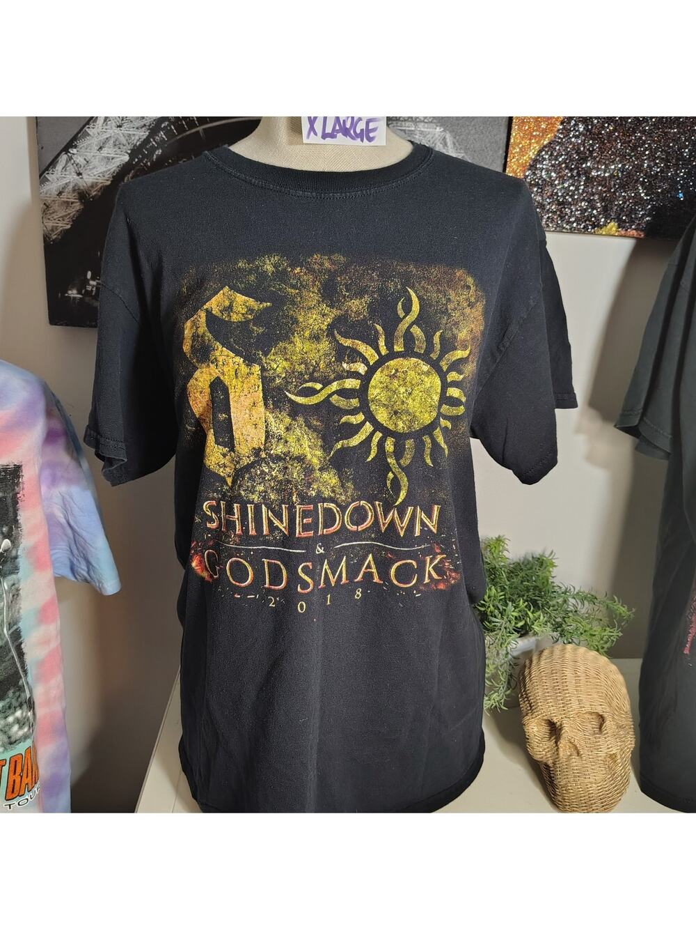 CLASSIC ROCK VINTAGE OR PRE-WORN T-SHIRT ***GODSMACK AND SHINEDOWN***